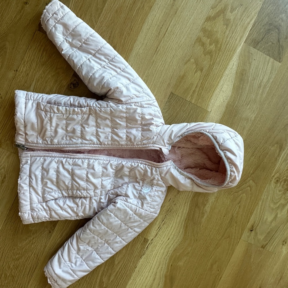Pink Quilted Hooded Jacket